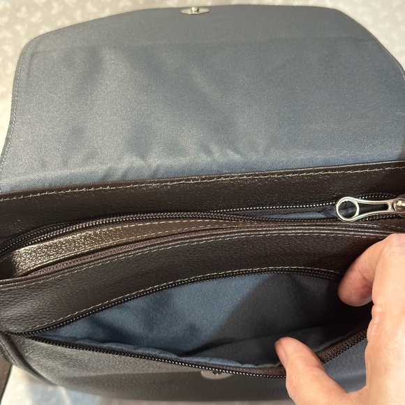 Leather CrossBody Hand Tooled and Painted with Butterflies and Flowers NWOT - Picture 12 of 12